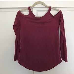 Splendid cold shoulder top